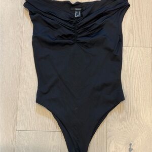 Black Off-Shoulder Swimsuit